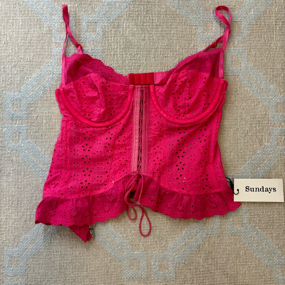 Sundays hot pink bustier